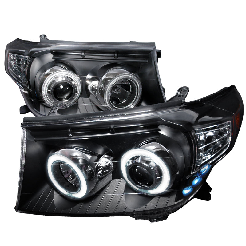 Spec-D 08-Up Toyota Land Crusier Ccfl Halo Projector Headlights Black 4LHP-LCR08JM-KS