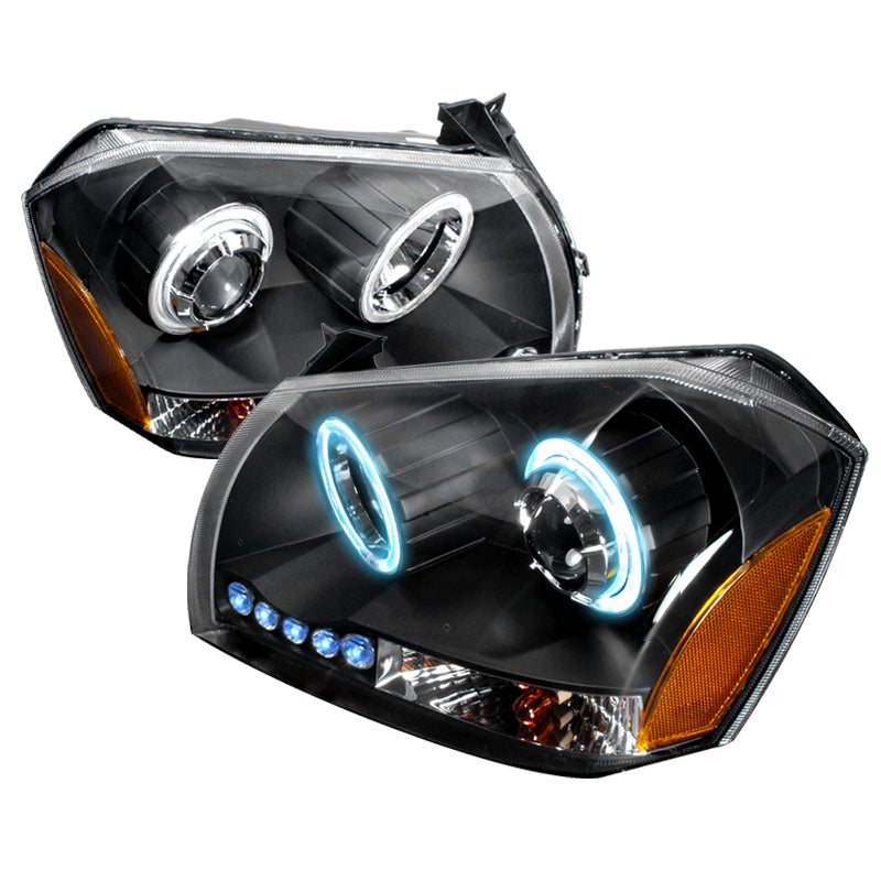 Spec-D 05-08 Dodge Magnum Ccfl Halo Projector Headlights Black 4LHP-MAG05JM-KS