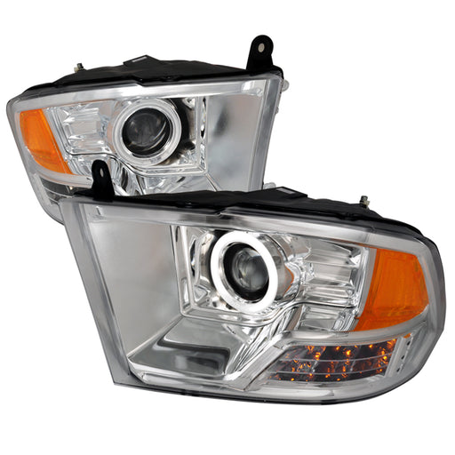 Spec-D 09-Up Dodge Ram Ccfl Halo Projector Headlights Chrome 4LHP-RAM09-KS