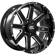 GT OFFROAD Invasion Gloss Black Milled