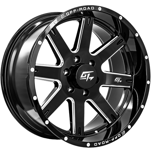GT OFFROAD Invasion Gloss Black Milled