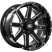 GT OFFROAD Invasion Gloss Black Milled