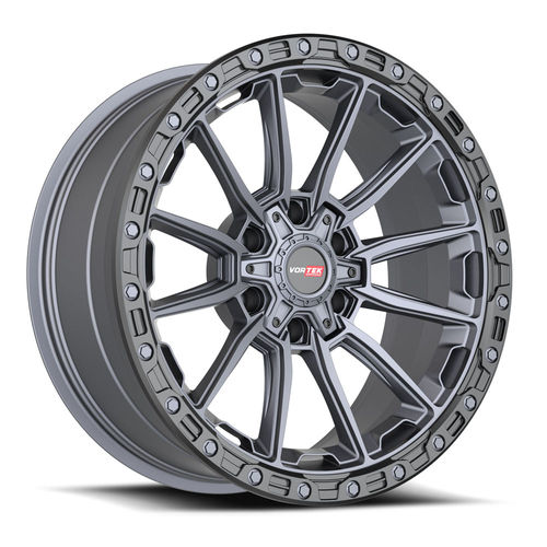 VORTEK VRT-601 Matte Titanium Black Bead Ring