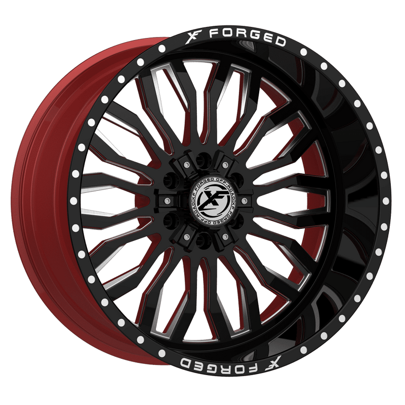 XF OFFROAD XFX-305 Gloss Black Milled W/Red Inner