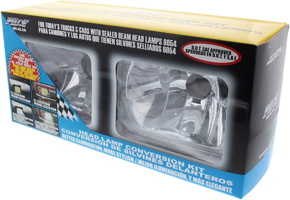 PILOT Headlight Conversion Kit H4 7-7/8 X 5-5/8 Headlight (Pair)