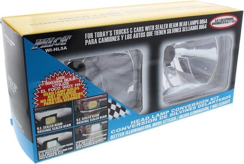 PILOT Headlight Conversion Kit H4 7-7/8 X 5-5/8 Headlight (Pair)