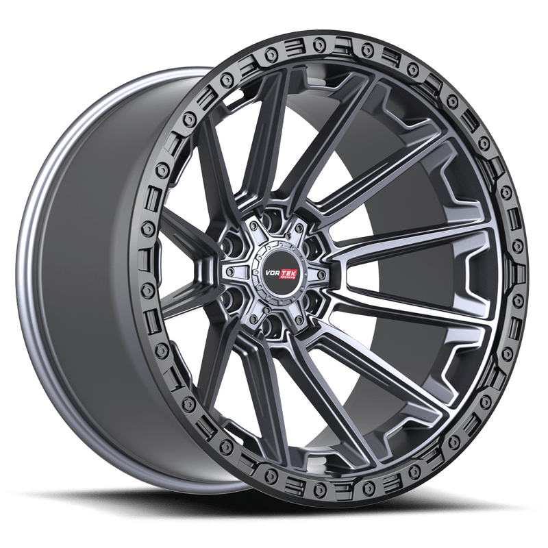 VORTEK VRT-601 Matte Titanium Black Bead Ring