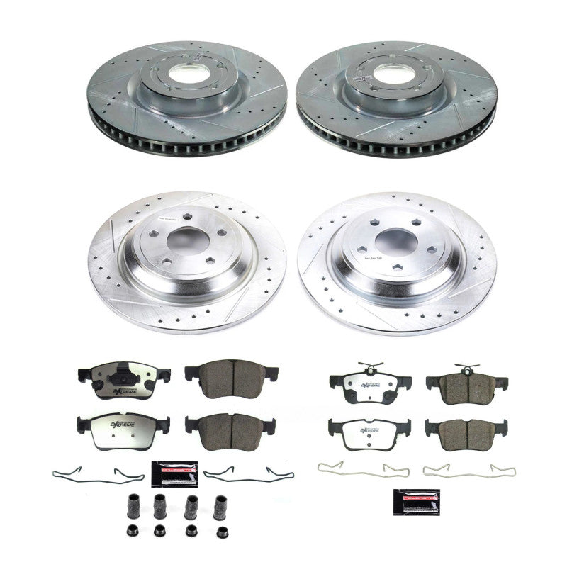 Power Stop 21-22 Ford Bronco Sport Kit de Freins Avant et Arrière Z36 pour Camion et Remorquage