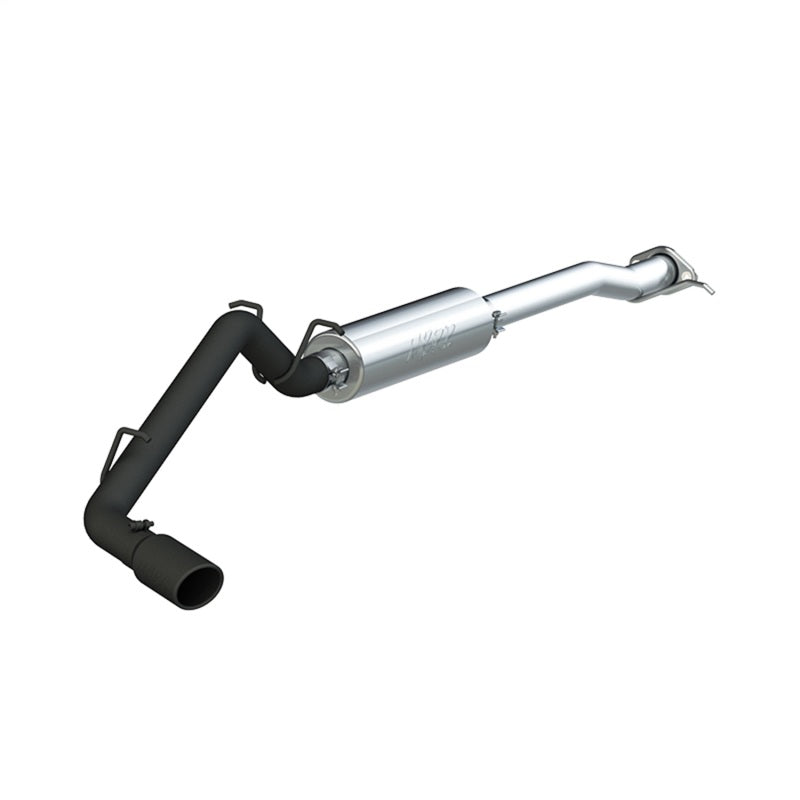MBRP 17+ Chevrolet Colorado 2.5L/3.6L 3in Cat Back Single Side Exit w/4in Tip - Back Coated