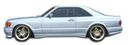 1981-1991 Mercedes S Class W126 2DR AMG Look Wide Body Side Skirts Rocker Panels - 2 Piece