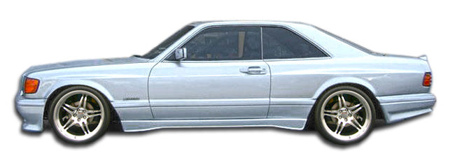 1981-1991 Mercedes S Class W126 2DR AMG Look Wide Body Side Skirts Rocker Panels - 2 Piece