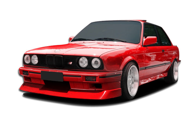 1984-1991 BMW 3 Series E30 Duraflex Evo Look Body Kit - 4 Piece - Includes Evo Look Front Bumper Cover (106438) CSL Side Skirts Rocker Panels (103703) Evo Look Rear Bumper Cover (106439)