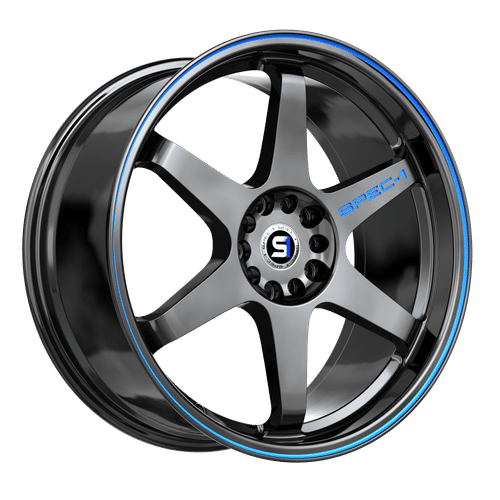 SPEC-1 RACING SPT-33 Gloss Black / Blue Line