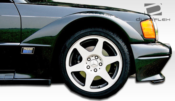 1984-1993 Mercedes 190 W201 Duraflex Evo 2 Wide Body Fender Flares - 6 Piece