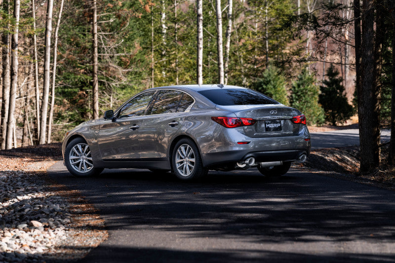 MBRP 16-22 Infiniti Q50 3.0L RWD/AWD 3 pouces Cat-Back Double Split Arrière Street Version T304
