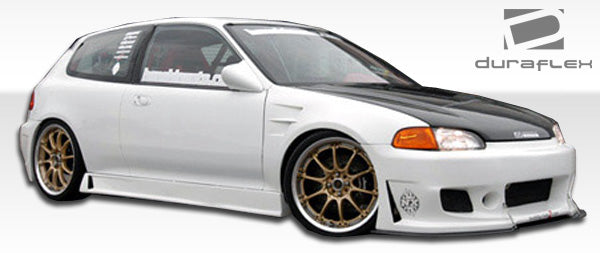 1992-1995 Honda Civic 2DR / 4DR Duraflex B-2 Body Kit - 4 Piece - Includes B-2 Front Bumper Cover (101113) B-2 Side Skirts Rocker Panels (105542) B-2 Rear Bumper Cover (105543)