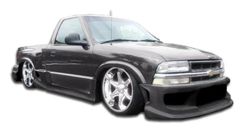 1994-2004 Chevrolet S-10 Standard Cab Duraflex Stepside Drifter Body Kit - 6 Piece - Includes Drifter Front Bumper Cover (101417) Drifter Rear Bumper Cover (101420) Drifter Side Skirts Rocker Panels - 4 Piece (101421)
