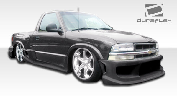 1994-2004 Chevrolet S-10 Standard Cab Duraflex Stepside Drifter Body Kit - 6 Piece - Includes Drifter Front Bumper Cover (101417) Drifter Rear Bumper Cover (101420) Drifter Side Skirts Rocker Panels - 4 Piece (101421)