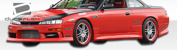 1995-1998 Nissan 240SX S14 Duraflex V-Speed Side Skirts Rocker Panels - 2 Piece