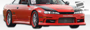1997-1998 Nissan 240SX S14 Duraflex V-speed 2 Body Kit - 4 Piece - Includes V-Speed 2 Front Bumper Cover (103563)V-Speed Rear Bumper Cover (101650) V-Speed Side Skirts Rocker Panels (101651)