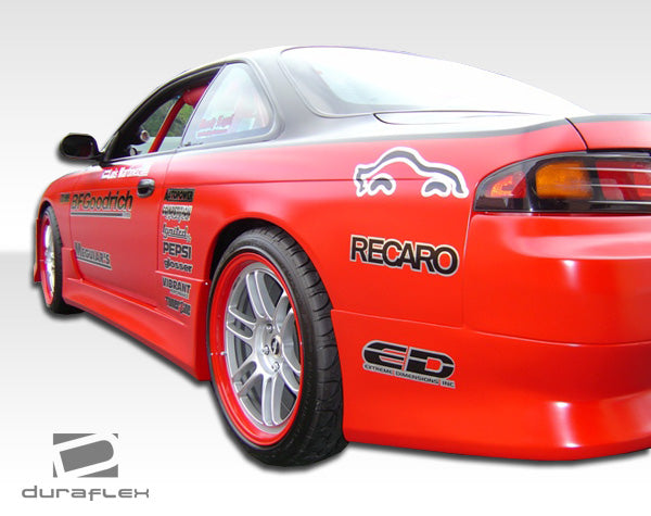 1995-1996 Nissan 240SX S14 Duraflex V-Speed Body Kit - 4 Piece - Includes V-Speed Front Bumper Cover (101649) V-Speed Rear Bumper Cover (101650) V-Speed Side Skirts Rocker Panels (101651)