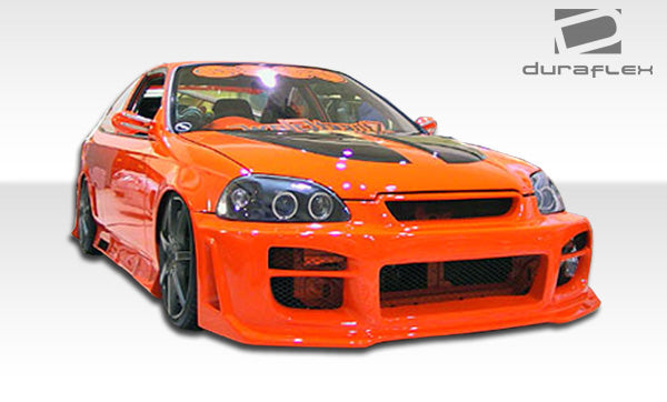 1999-2000 Honda Civic HB Duraflex R34 Body Kit - 4 Piece - Includes R34 Front Bumper Cover (102103) Spyder Rear Bumper Cover (101744) Spyder Side Skirts Rocker Panels (101720)