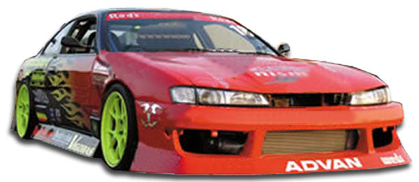 1997-1998 Nissan 240SX S14 Duraflex V-Speed Body Kit - 4 Piece - Includes V-Speed Front Bumper Cover (101901) V-Speed Rear Bumper Cover (101650) V-Speed Side Skirts Rocker Panels (101651)