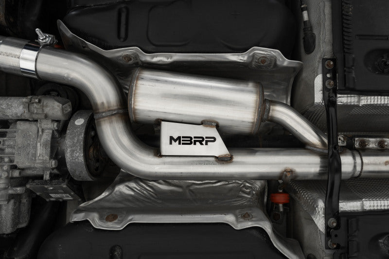 MBRP 17-19 VW Golf SportWagen/Alltrack 1.8T T304SS 3 po Cat-Back 2.5 po Double sortie arrière avec embouts en carbone
