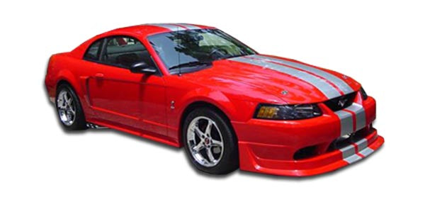 1999-2004 Ford Mustang Duraflex Cobra R Body Kit - 4 Piece - Includes Cobra R Front Bumper Cover (102072) KR-S Rear Bumper Cover (102479) KR-S Side Skirts Rocker Panels (102478)