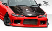 1995-1998 Nissan 240SX S14 Duraflex Silvia S15 Conversion M-1 Sport Kit - 4 Piece - Includes M-1 Sport Front Bumper Cover (104275) S15 OEM Fiberglass Hood (100889) S15 OEM Fenders (101643)