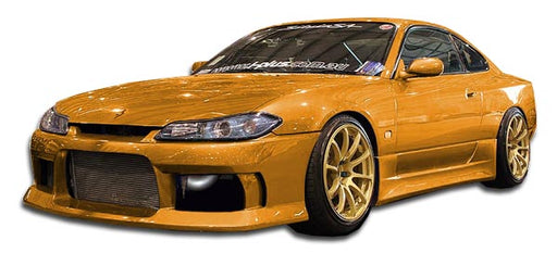 1989-1994 Nissan 240SX S13 Duraflex Silvia S15 Conversion M-1 Sport Kit - 4 Piece - Includes M-1 Sport Front Bumper Cover (104275) S15 OEM Fiberglass Hood (100889) S15 OEM Fenders (100879)