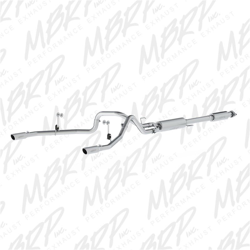 MBRP 2015 Ford F-150 5.0L 3in Cat Back Dual Split Rear Exit AL Système d'échappement
