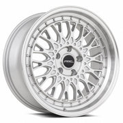 Vors AR1 17x8.5 5x114.3 Silver Machine Face Lip Chrome Rivet
