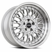 Vors AR1 18x9.5 5x108 (Custom Drill) Silver Machine Face Lip Chrome Rivet