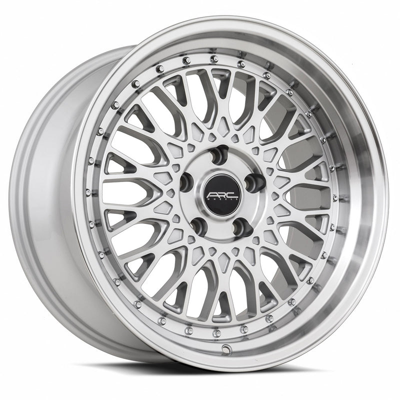 Vors AR1 18x9.5 5x115 (Custom Drill) Silver Machine Face Lip Chrome Rivet