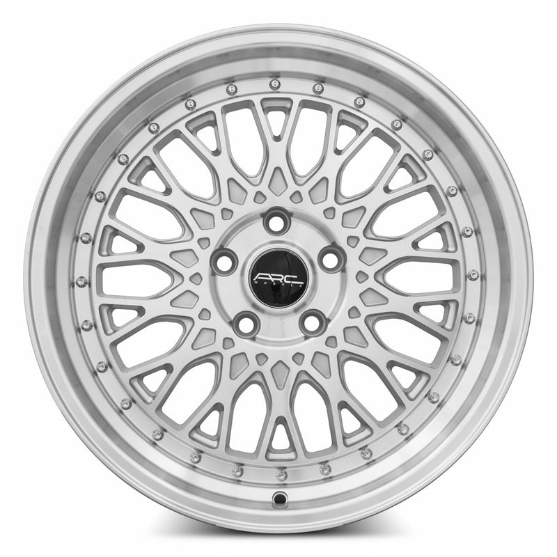 Vors AR1 17x8.5 5x114.3 Silver Machine Face Lip Chrome Rivet