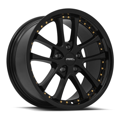 Vors AR5 17x8 5x114.3 All Black Gold Rivet