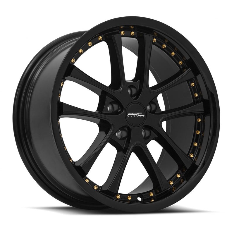 Vors AR5 17x8 5x110 (Custom Drill) All Black Gold Rivet