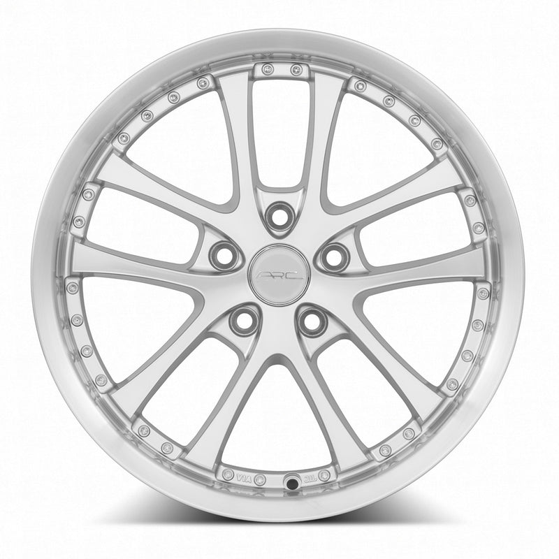 Vors AR5 17x8 5x120 (Custom Drill) Silver Machine Face Lip Chrome Rivet