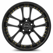 Vors AR5 18x8.5 5x108 (Custom Drill) All Black Gold Rivet