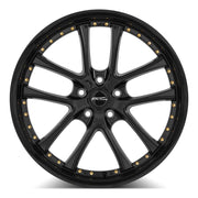 Vors AR5 19x8.5 5x114.3 All Black Gold Rivet
