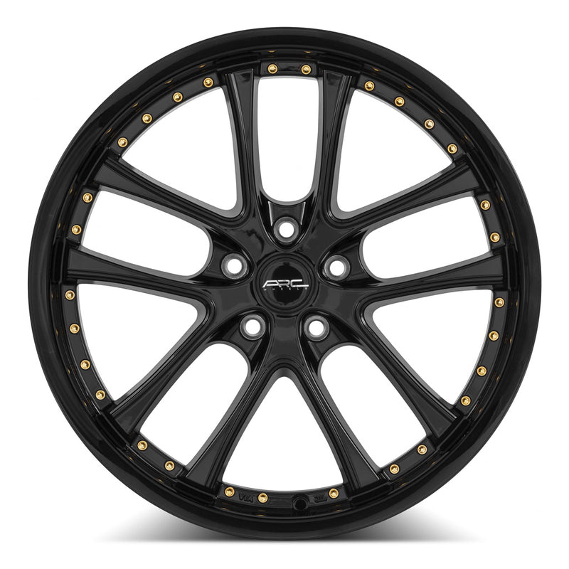 Vors AR5 19x8.5 5x110 (Custom Drill) All Black Gold Rivet