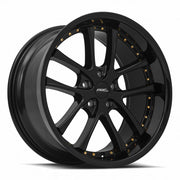 Vors AR5 19x9.5 5x108 (Custom Drill) All Black Gold Rivet