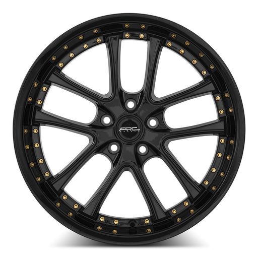 Vors AR5 19x9.5 5x115 (Custom Drill) All Black Gold Rivet