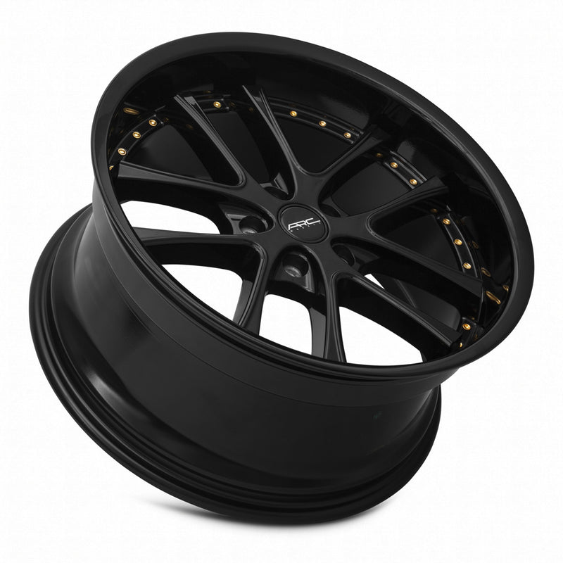 Vors AR5 19x9.5 5x114.3 All Black Gold Rivet