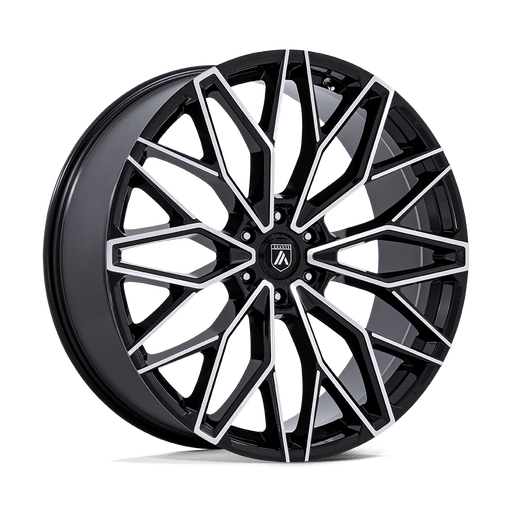 Asanti Black AB050 MOGUL 6 GLOSS BLACK W/ MACHINED FACE