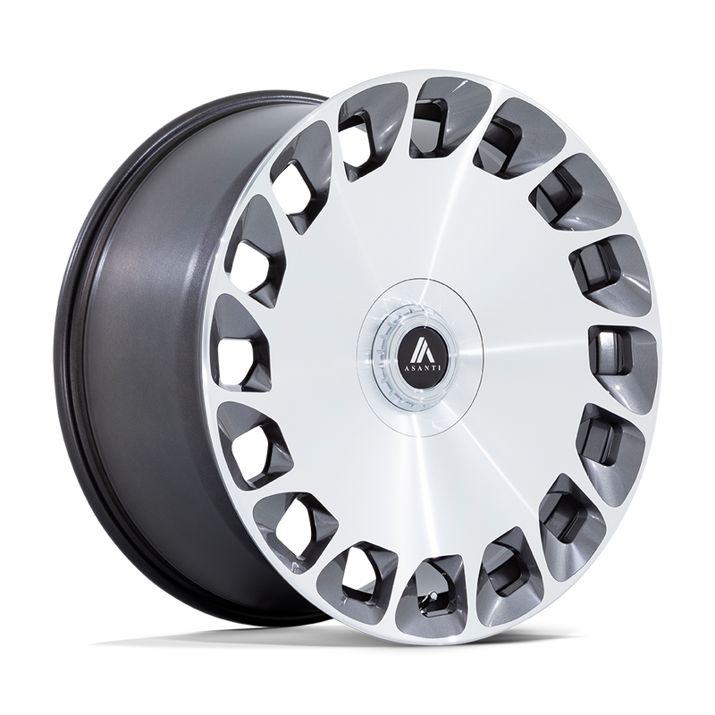 Asanti Black AB045 ARISTOCRAT GLOSS PLATINUM WITH BRIGHT MACHINED FACE