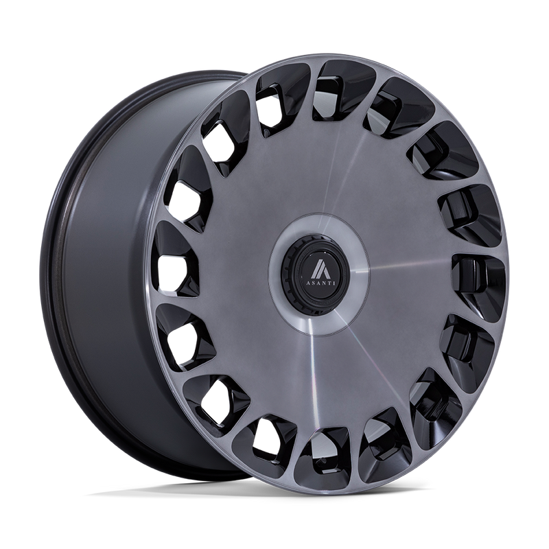 Asanti Black AB045 ARISTOCRAT GLOSS BLACK MACHINED FACE WITH DDT