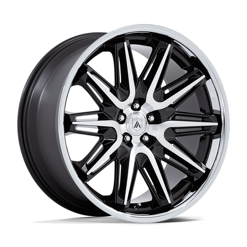Asanti Black AB047 IMPERATOR GLOSS BLACK MACHINED WITH SS LIP