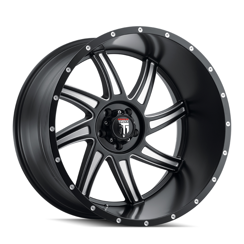 AMERICAN TRUXX VORTEX Satin Black Milled